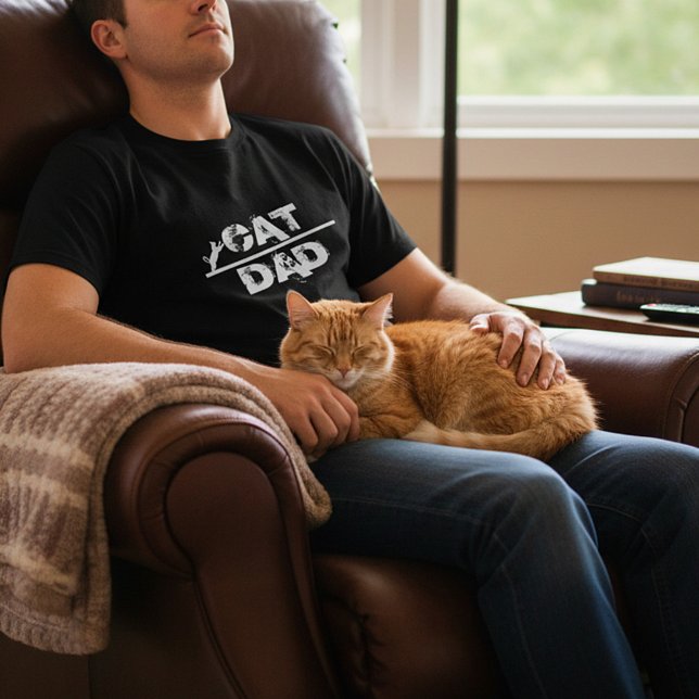 Camiseta Cat Dad T-Shirt (Subido por el creador)