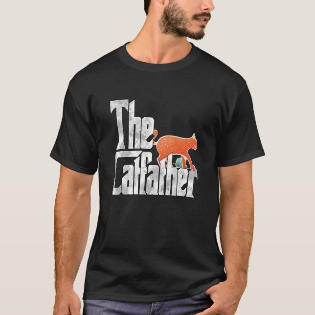 Camiseta Cat Dad The Catfather Crazy Cat Father Kitty Daddy (Anverso)