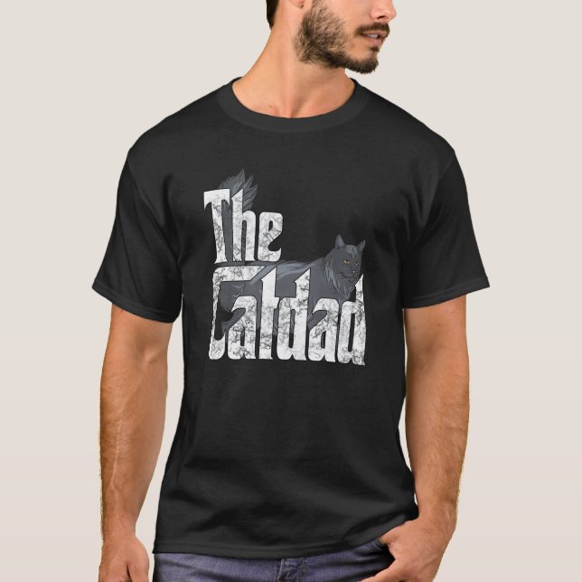Camiseta Cat Dad The Catfather Crazy Cat Father Kitty Daddy (Anverso)