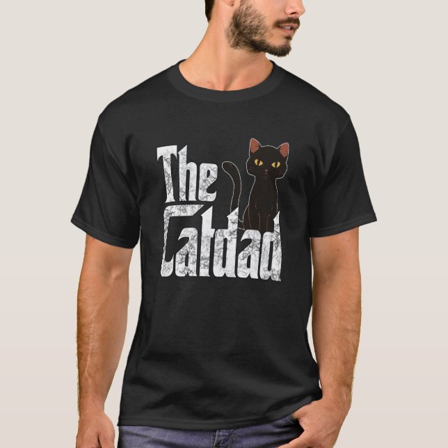 Camiseta Cat Dad The Catfather Crazy Cat Father Kitty Daddy (Anverso)