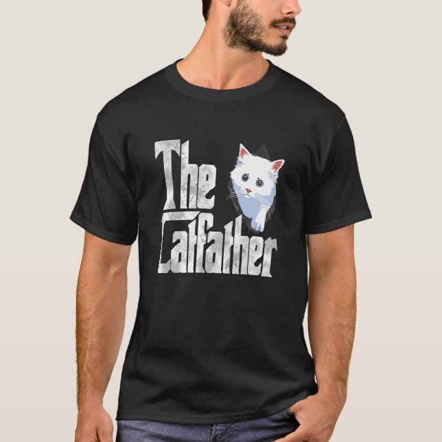 Camiseta Cat Dad The Catfather Crazy Cat Father Kitty Daddy (Anverso)