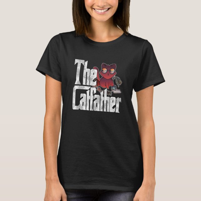 Camiseta Cat Dad The Catfather Crazy Chaos Cat Father Kitty (Anverso)