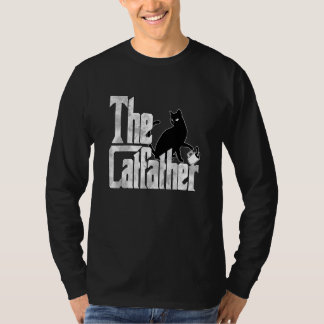 Camiseta Cat Dad The Catfather Crazy Coffee Cat Father Kitt