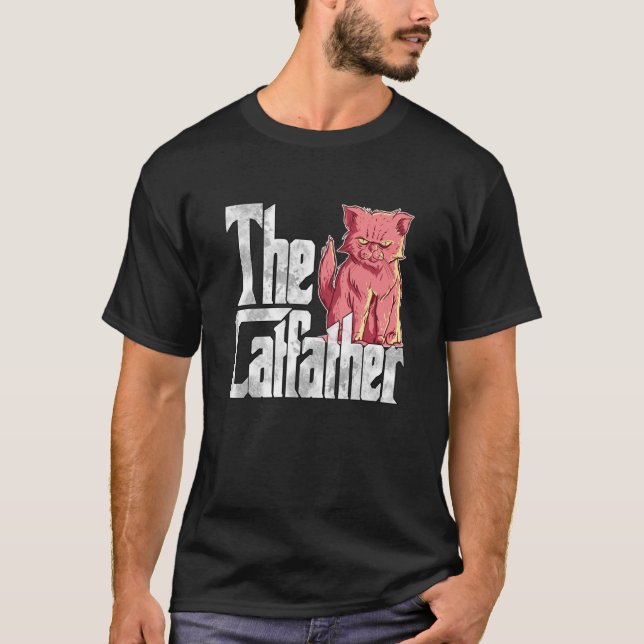 Camiseta Cat Dad The Catfather Crazy Evil Cat Father Kitty  (Anverso)