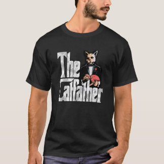 Camiseta Cat Dad The Catfather Crazy Mafia Cat Father Kitty