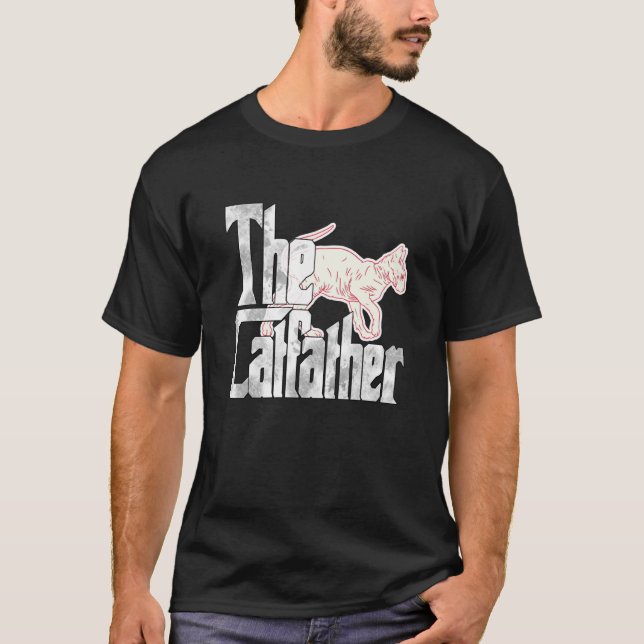Camiseta Cat Dad The Catfather Crazy Sphynx Cat Father Kitt (Anverso)
