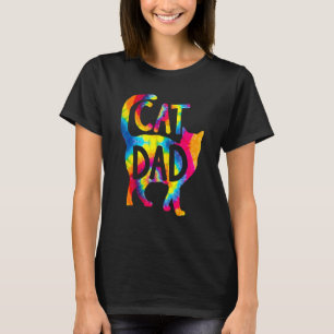 Camiseta Cat Dad Tie Dye Cat Daddy Happy Fathers Day