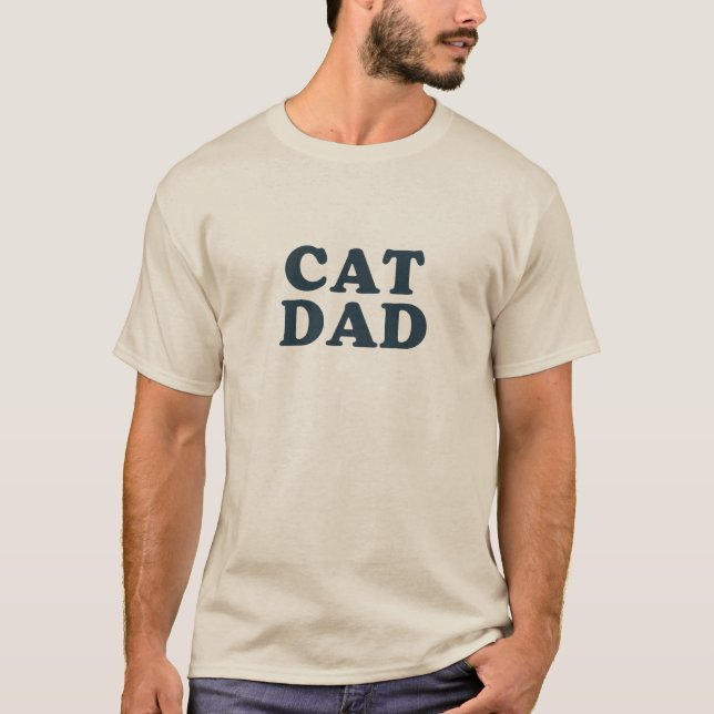 Camiseta Cat Dad Typography (Anverso)