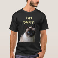 Cat Daddy Artistic Siamese cat dad T Shirt