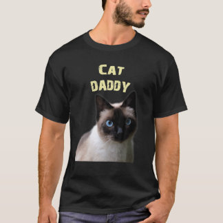 Camiseta Cat Daddy Artistic Siamese cat dad T Shirt