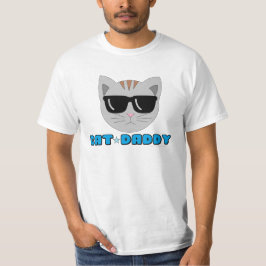 Camiseta CAT DADDY Cara de Gato con Gafas de Sol