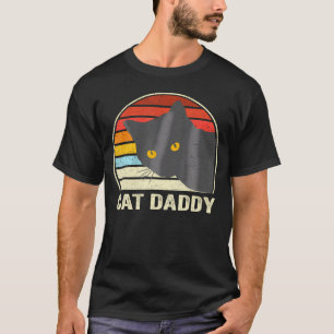 Camiseta Cat Daddy Cat 80S Para Hombres Papá Gato