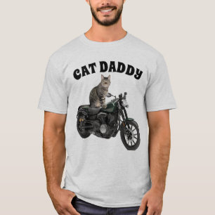 CAMISETA CAT DADDY DAD MOTORCYCLE MEN'S CAT T-SHIRTS