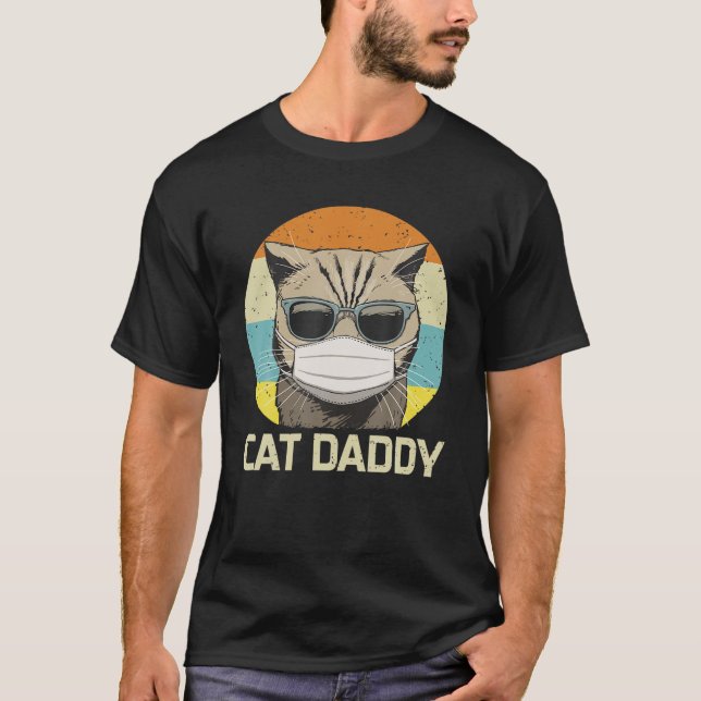 Camiseta Cat Daddy Face Mask Gafas de sol Gracioso Fa de cu (Anverso)