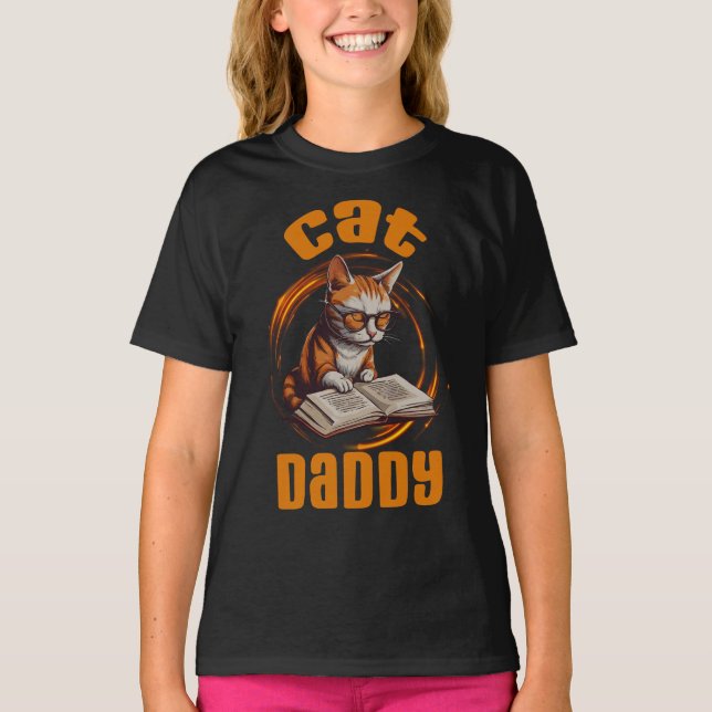 Camiseta Cat Daddy Reading (Anverso)