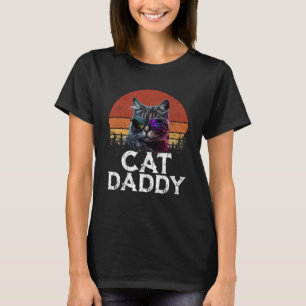 Camiseta Cat Daddy Tabby Estilo Gato Retro
