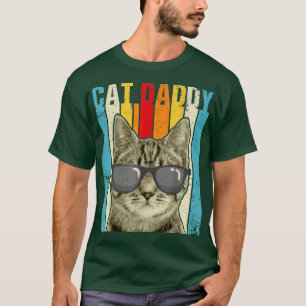 Camiseta Cat Daddy Vintage Funny Cat Lover Cuato Con Su