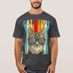 Camiseta Cat Daddy Vintage Funny Cat Lover Cuato Con Su