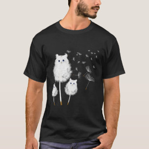 Camiseta Cat Dandelion asombroso gato flor