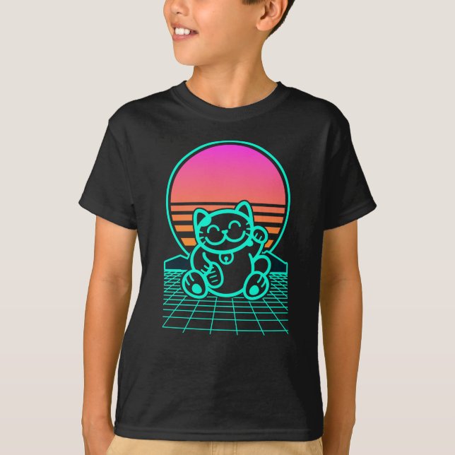 Camiseta Cat Daruma Lucky Bringer Figura (Anverso)