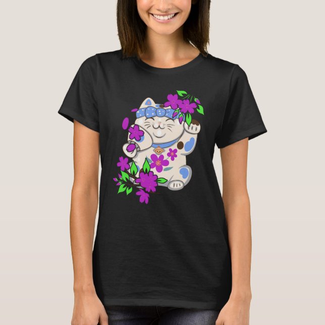 Camiseta Cat Daruma Lucky Bringer Figure (Anverso)