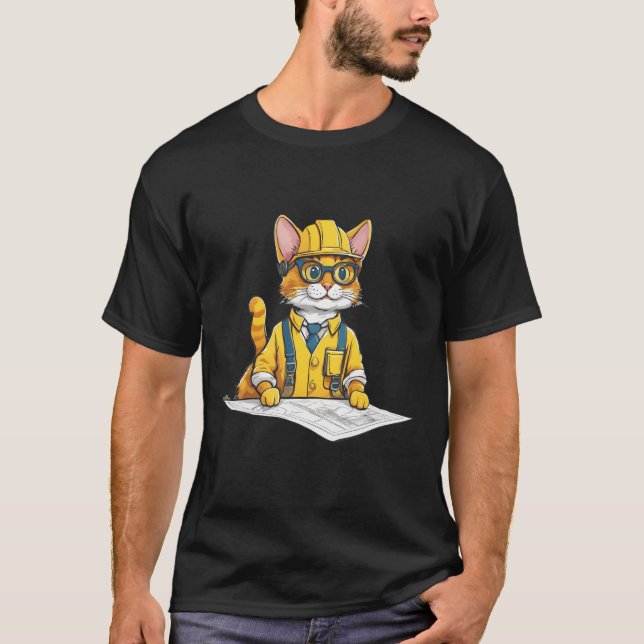 Camiseta Cat de arquitecto (Anverso)
