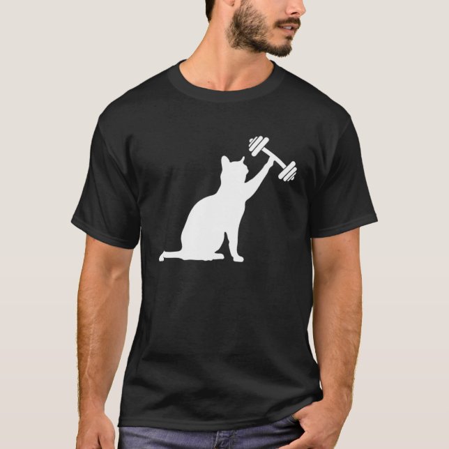 Camiseta Cat deadlift weightlifting cat powerlifting kitty  (Anverso)