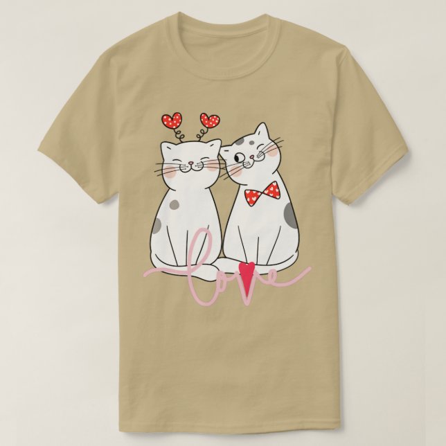CAMISETA CAT DÍA DE SAN VALENTÍN ME ENCANTA MI KITTY (Diseño del anverso)