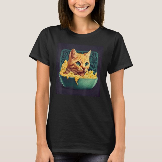 Camiseta Cat Dinosaur Mac Y Cheese (Anverso)