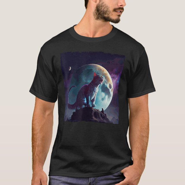Camiseta Cat Dinosaur Moon (Anverso)