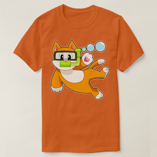 Camiseta Cat Diver Snorkel (Diseño del anverso)