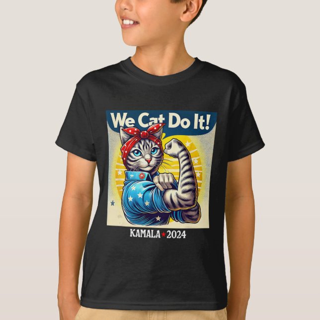Camiseta Cat Do It Kamala Harris Supporter Childless Cat La (Anverso)