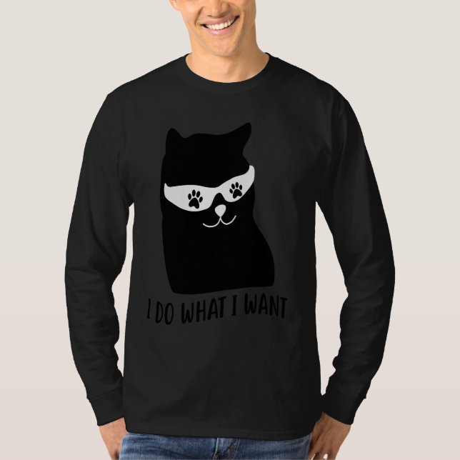 Camiseta Cat Do What I Want  Black Cat (Anverso)