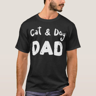 Camiseta Cat Dog Dad Dogs divertido