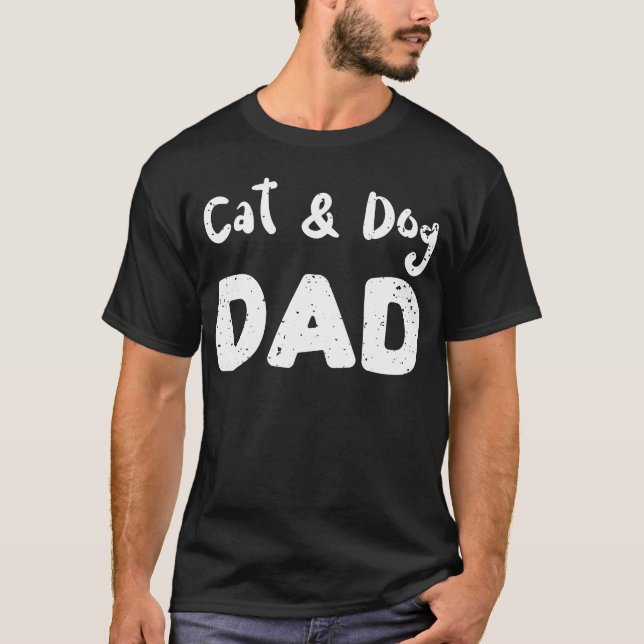 Camiseta Cat Dog Dad Dogs divertido (Anverso)