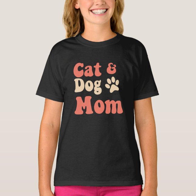 Camiseta Cat Dog Mom (Anverso)