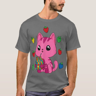Camiseta Cat Drinking Milk Autism Awareness Kitten Puzzle B