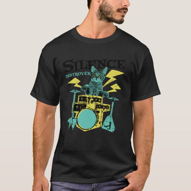 Camiseta Cat Drum (Anverso)