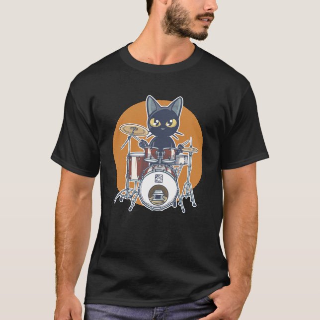 Camiseta Cat Drummer (Anverso)