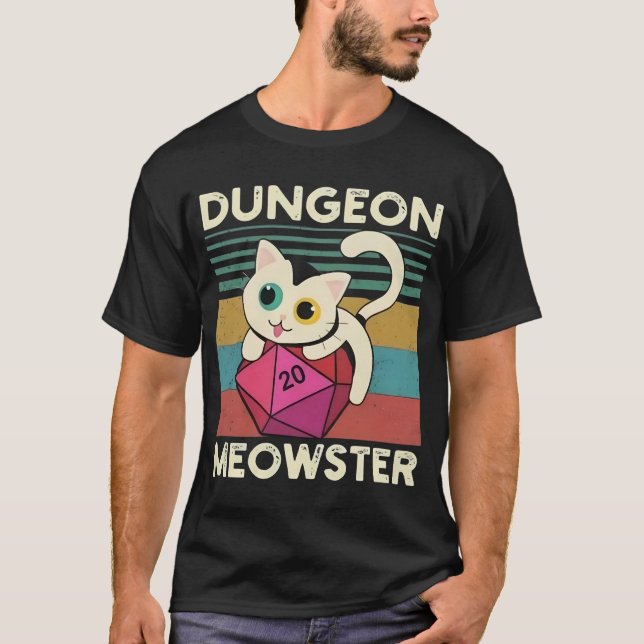 Camiseta Cat Dungeon Meowster Vintage (Anverso)