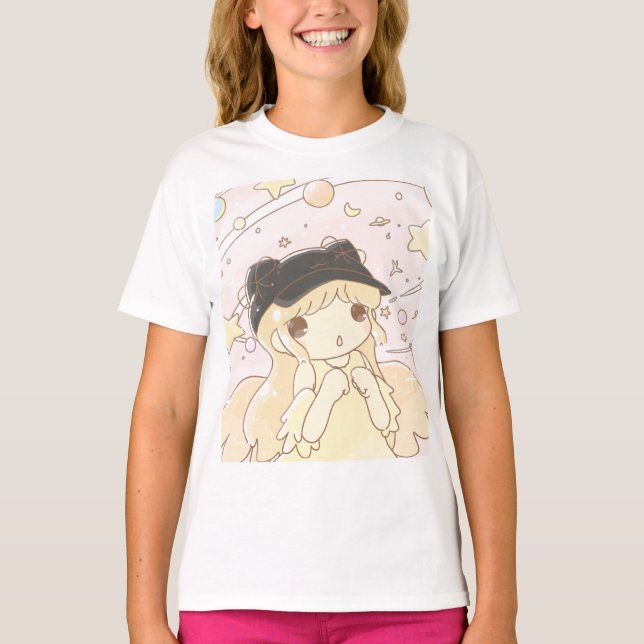 Camiseta Cat-eared angel T-shirt basic (Anverso)