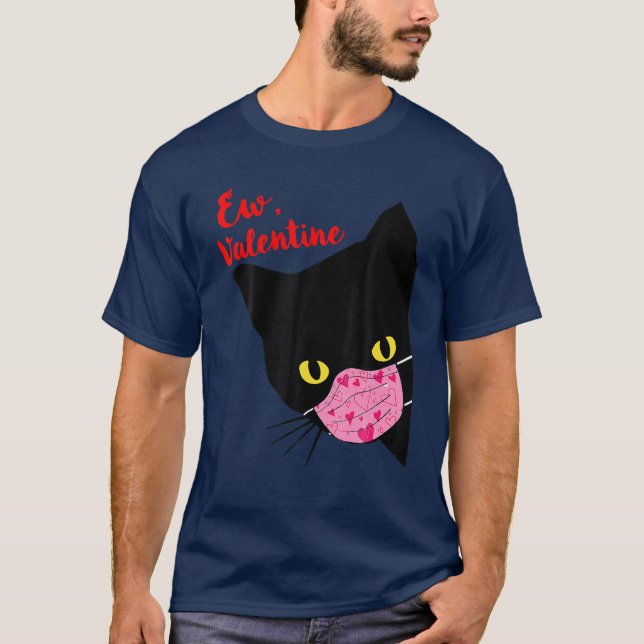 Camiseta Cat Ew Día de San Valentín Cat Lover Funny Valenti (Anverso)