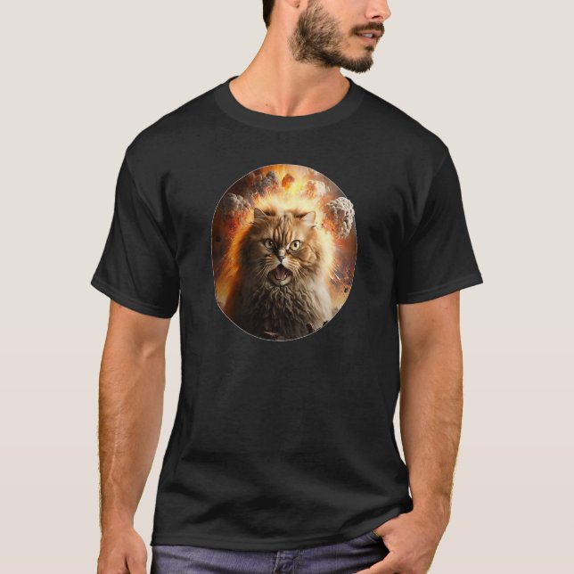 Camiseta Cat Explosion Kitten Villain for of Cats Animals (Anverso)