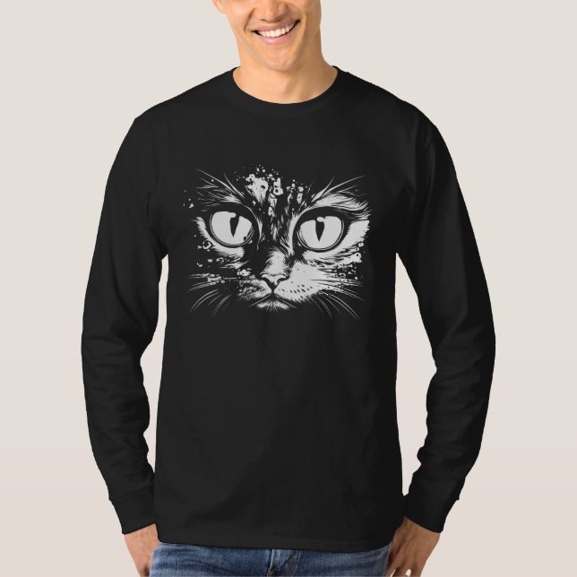 Camiseta Cat Eyes Face Costume Mom Lady (Anverso)