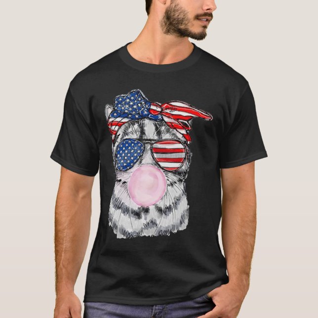 Camiseta Cat Face Bubblegum 4 De Julio Independencia De Meo (Anverso)