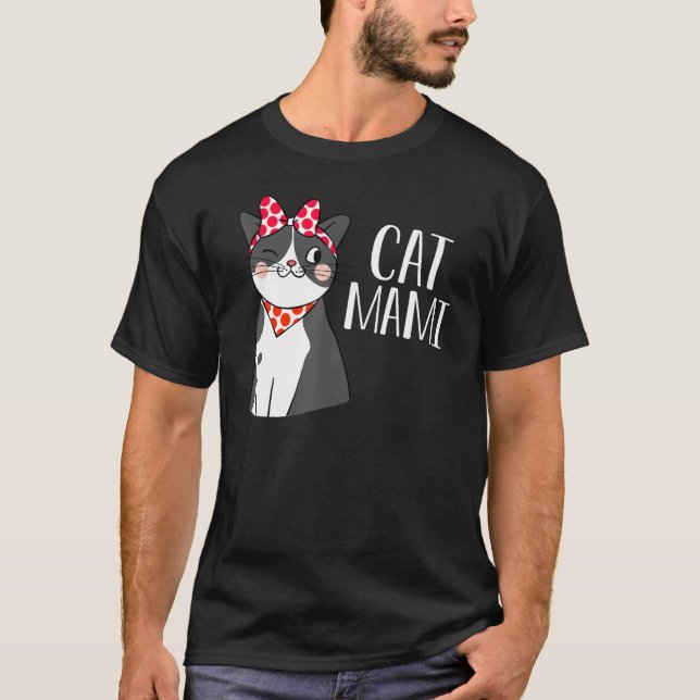 Camiseta Cat  Family Matching Mother Cat Mommy Cat Mami (Anverso)