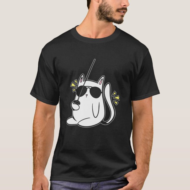Camiseta Cat Fencing Cat Wearing Sunglasses | Fencing (Anverso)