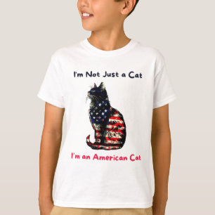 Camiseta Cat Flag America
