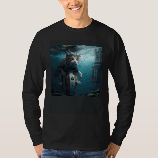 Camiseta Cat Football Underwater (Anverso)