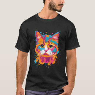 Camiseta Cat For Kitten Colorful Kitty Adoption